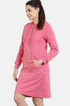 Zivame Soft Terry Fabric Knit Cotton Loungewear Dress - Desert Rose — thumbnail 3
